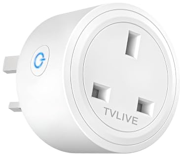 Smart Plug 2 Pack, TVLIVE Smart Plugs that Work with Alexa (Echo, Echo Dot), Google Home Voice Control, Energy Monitoring, Vesync APP Remote Control, Timer & Schedule, wifi plug socket UK