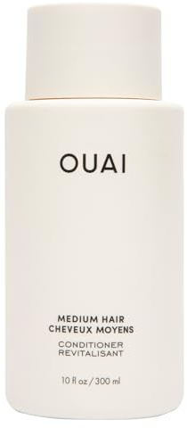 OUAI Medium Conditioner - Hydrating Hair Conditioner with Coconut Oil, Babassu Oil, and Keratin - Strengthens, Repairs and Adds Shine - Paraben and Phthalate Free Hair Care Products - 300ml