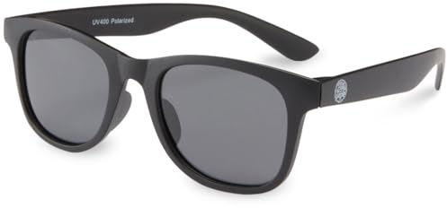 BABY SUNNIES Polarisierte Kindersonnenbrille - 3-8 Jahre, Schwarz - Bruchfest & Polarisiert - Flexible Sonnenbrille Kinder - UV-Schutz - Kinder Sonnenbrille 3 Jahre+