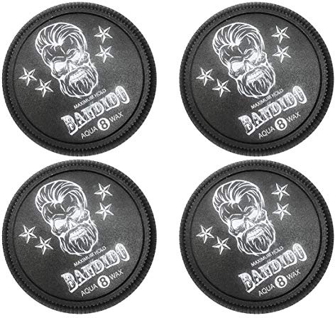 4 x 150 ml Bandido Hair Wax Nr.8 Black Haarwachs Haar Styling Wachs Herren Haargel