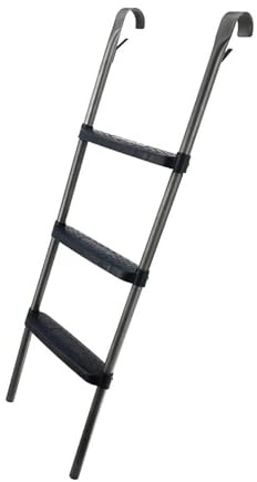 Échelle de trampoline à 3 marches avec assemblage sans outil, larges marches pour enfants, design à loquet de sécurité, se fixe au cadre du trampoline, garantie TPro incluse