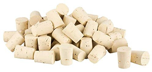 100 Spitzkorken | Länge = 22 mm | ⌀ = 12-15 mm | Konische Korken | Medizinkorken | Laborkorken | Spitze Korkstopfen 22x15/12