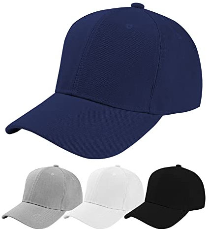 Aomig Basecap Unisex, Freizeit Baseball Cap Herren und Damen, Einstellbare Kappe mit Schirm, Sonnenschutz Baseballkappe für Outdoor Running Tennis Golf Reisen (Navy blau)
