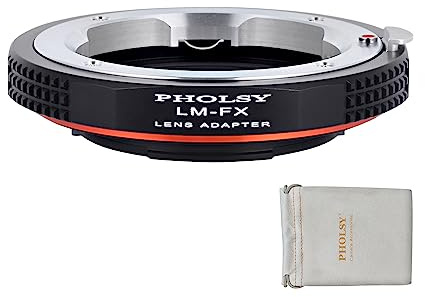 PHOLSY Objektivadapter Kompatibel mit Leica M LM, Zeiss ZM, Voigtlander VM Objektiv auf Fujifilm X Kameragehäuse, Kompatibel mit Leica M auf Fuji X, Leica M auf FX
