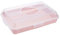 keeeper Fiambrera para bocadillos, tartas y magdalenas, Polipropileno, Rectangular, Enrico, Rosa nórdico
