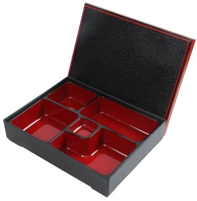 MagiDeal Piatto da Portata Giapponese Bento Box Vassoio da Portata Contenitore per Alimenti Vassoio per Sushi Giapponese per casa/Ristorante