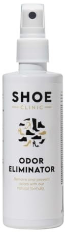 Eliminatore di odori per cliniche di scarpe | Neutralizza gli odori per scarpe, scarpe da ginnastica, stivali, tacchi | Spray facile da usare per palestra, sport e abbigliamento quotidiano (125 ml)