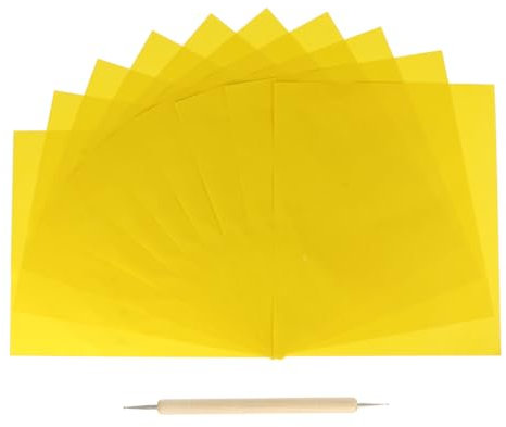 TOPPERFUN 10 Stück Transferpapier Zum Nähen Mit Prägestift Für Kreuzstich Transparentes Nähtransferpapier Für Musterübertragung Stoff Holz Und Mehr