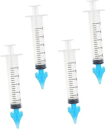 4 Stück Kunststoff Ohrspritzen 10ml mit Messskala zum Ohrreinigen | Kompakt und Leicht zu Verstauen, Praktisch für Unterwegs, als Vier Spritzen