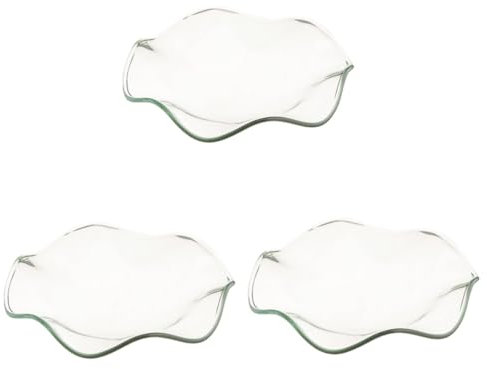 Healvian 3stücke Aromatischer Wachswärmer Glas-dish Für Ätherische Öle Durchsichtige Ersatzschale Für Duftlampe Langlebig Leicht Zu Reinigen Elegantes Design Für Aromatherapie Und