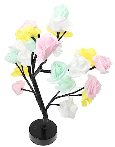 OSALADI Desktop Rosenbaum Led Blume Baum Form Nachtlicht Tischlampe Schreibtischleuchte Für Zuhause Schlafzimmer Party Hochzeit Weihnachten Ostern