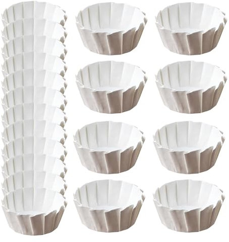 Uitseld Cake Paper,50X Oil-Proof Basques Cake Paper Liners | 4/6/8-Inch Paper Bakeware, Dessert Liners, Parchment Paper Rounds for Muffins Cupcakes