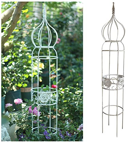 Arche de jardin en métal pour plantes grimpantes - Tour de plantes verticales décoratives - 180,3 cm de haut