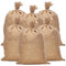 LDXDRU Juego de 6 bolsas de yute para plantas grandes, 60 x 100 cm, saco de yute, saco de yute grande, protección para plantas, invierno, resistente, saco de patatas, protección contra heladas, sacos