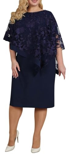 Vestiti Corti Sexy Lungo Fino al Ginocchio in Chiffon da Donna con Sovrapposizione Vestiti di Natale per