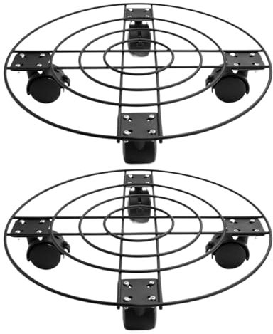Generisch Rolling Plant Stands with Wheels, Heavy Duty Planter Holder Trolley, Wheeled Caster for Indoor Outdoor Garden, Patio, Balcony, Easy Mobility for Large and Pots