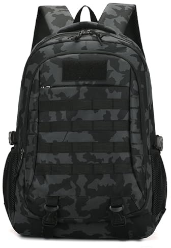 Lawaia 45L Tactical Military Backpack Hiking Rucksack Survival Army Bags Large Rucking Outdoor Sports Packs Molle Gym Backpacks for Men Fishing Camping Motorcycle Traveling Mountaining-Dark Camo