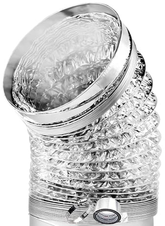 Flexibel Lüftungsschlauch für Mobile Klimaanlage, Verlängerung Abluftrohr mit Stahlspirale, Aluminium-Auspuffschlauch, für Lüftungsanlage, Wachstumszelt, Wäschetrockner(3.0m,200mm)