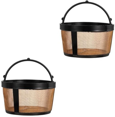 DIYEAH 2 Piezas cesta de filtro de café conformado filtrar café reutilizable filtro de taza de café cesta portafiltros cafe elementos esenciales del café canasta de café Acero inoxidable