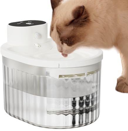 Fuente De Agua para Gatos, 3 litros Recargable Silencioso Automático, Fuente De Agua para Gatitos Y Bebedero para Perros, para Perros Cachorros Animales Pequeños Interior Hogar Viaje