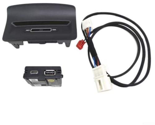 DAZZLEEX Kit de prise USB pour tableau de bord arrière avec couvercle, plastique, compatible avec Octavia 2014+, Superb 2015+, Kodiaq 2016+, Teramont 2017+, Re