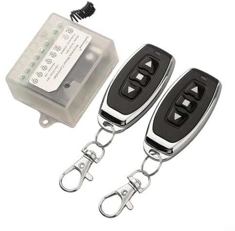 Interruptor de control remoto inalámbrico DC 8-36V 10A para actuadores lineales y motores de CC, 433 MHz RF con 2 transmisores, modo momentáneo para adelante/