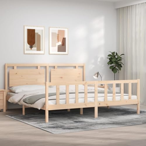 Mimdixy Lit en palettes, lit de jour, en bois massif, sans matelas, 200 x 200 cm, en pin pour matelas futon japonais