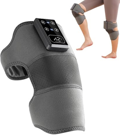 Almohadilla térmica de rodilla con masajeador y calentador de rodilla, soporte térmico