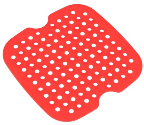 Beavorty Tappetino in Silicone per Friggitrice ad Aria 8,5” Quadrato, Rivestimento Riutilizzabile Antiaderente e Resistente al Calore, Teglia da Forno Perforata per Cottura Uniforme
