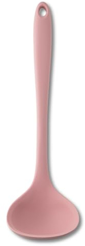 Taylors Eye Witness Large Silicone Ladle – Heat Resistant & Non-Stick Soup & Sauce Ladle for Serving Soups, Stews & Gravy. LFGB Food Grade Silicone Kitchen Serving Spoon. 29cm x 8cm, Cherry Blossom