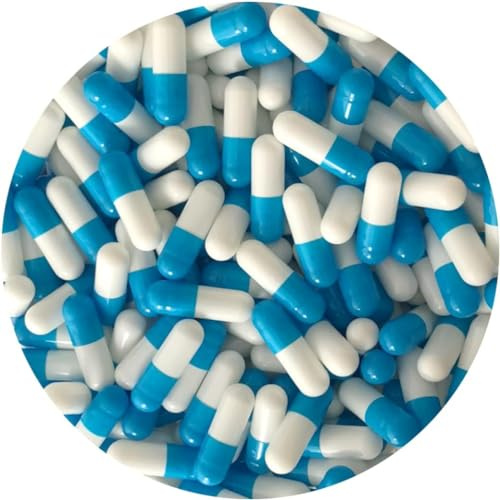 DR T & T 200 Empty Gelatine gelatin capsules capsule blue white size 3 EU products & standard