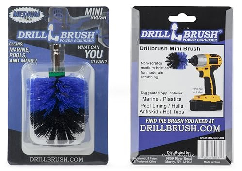 Cleaning Supplies - Scrub Brush - Boat Accessories - Drill Brush - Hull Cleaner - Algae - Barnacles - Boat - Kayak - Canoe - Carpet Cleaner - Vinyl - Deck Brush - Fiberglass - Fishing Boat - Pontoon