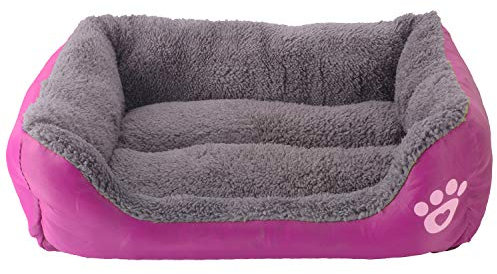 AcserGery Haustier Katzenbett Kissen Weich Hundebett Warm Hundeschlafplatz Katzendecke Hundematratze Hundesofa Katzensofa (Rose rot)
