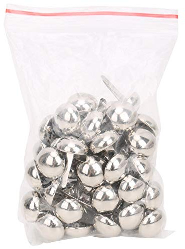 50 Stücke Polsternägel, Zinklegierung Pilz Dekorative Reißnägel Verdickung Runden Kopf DIY Dekoration Stud Nieten für Kleidung Tasche Schuhe Hut 15 MM[15mm Silber] Reißzwecken