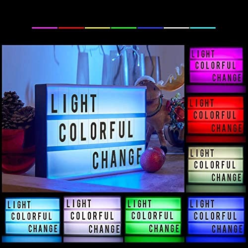 RGB COLOR CHANGING A4 CINEMATIC LIGHT UP LETTER BOX LED LIGHT BOX FOR WEDDING PARTIES USB AND BATTERY POWER 168 COLOR LETTER CARD WITH REMOTE CONTROL
