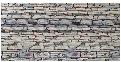 Muchas Sichtschutz Balkonbespannung, Wetterbeständiges und Pflegeleichtes, Balkonbespannung mit Ösen und Kordel, für den Gartenzaun oder Balkon - Steinblume 0.7x6m