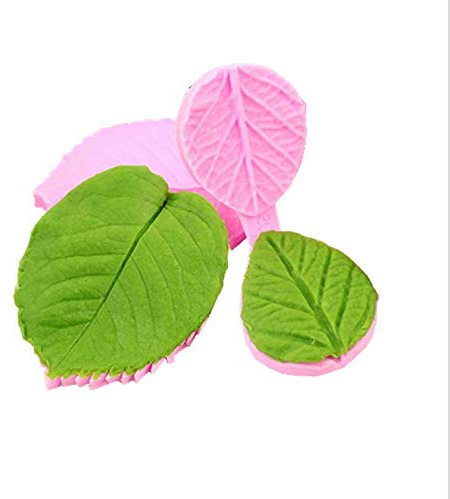 Oulensy 2 st blad av silikonblad kronblad av sockerpasta verktyg fondant och kronblad av gummi pasta form fondant formar av Aixin