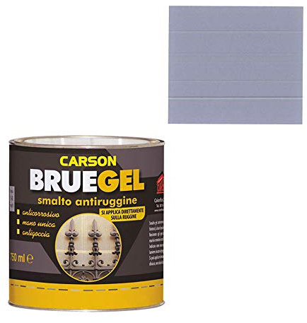Colorificio Carson Bruegel Smalto Antiruggine Anticorrosiva Per Ferro Vernice Mano Unica Uretanico (RAL 7001 - GRIGIO ARGENTO)