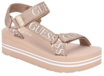 GUESS Avin, Sandali con Zeppa Donna, Oro Rosa, 37 EU