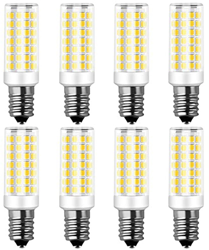 RANBOO E14 LED Lampe 9w Ersatz 75W Halogenlampen, 750LM, Kaltweiß 6000K, AC 220-240V, Birnen für Kronleuchter, Wandlampe, Kühlschrank und Dunstabzugshaube, Nicht Dimmbar, Kein Flimmern, 8er Pack