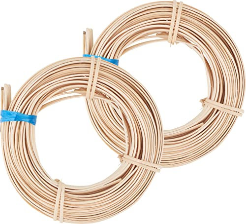 VBS 2er-Pack Peddigrohr natur Blauband 5mm 250g Flechtrohr Flechtmaterial Flechten