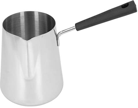 Türkische Kaffeekanne Cezve Türkische Kaffeekanne Edelstahl 304 Kunststoffwärmer Edelstahl Kaffeeheiztopf 1000 Ml mit Ausguss für Heimcafé