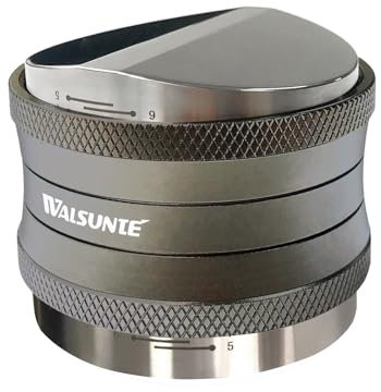Walsunte-Breville Dual Head Coffee Leveler and Tamper - Professional Espresso Accessories for Breville Barista Pro and Coffee Maker - Adjustable Depth and Double Sided - WDT Tool (58.5mm, Gun metal)