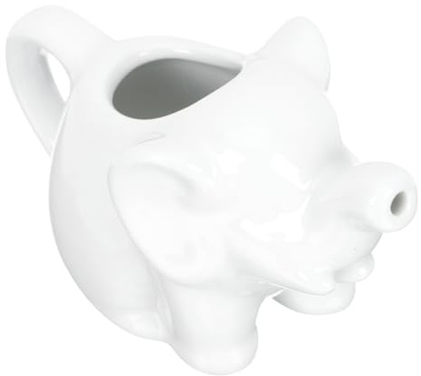 PRETYZOOM Mini pichet à crème, pichet de service en céramique en forme d'éléphant en porcelaine, saucière, café, lait, bol à sauce