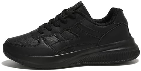 Chaussures Antidérapantes Baskets Noires pour Femme, Chef de Cuisine et Gymnastique