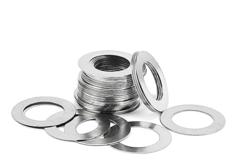 10piezas 25mm×35mm×0.5mm Arandela plana de acero inoxidable ultradelgado 304, arandela plana de ajuste de hueco del eje