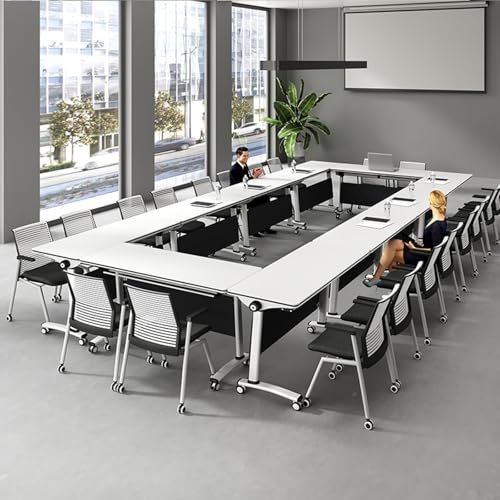 Tragbarer, klappbarer Konferenztisch mit Feststellrädern für Bürobesprechungen