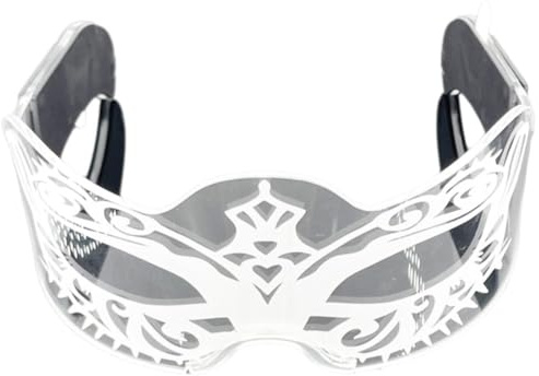 Muteitt Led Light Up Glasses, Masquerade Mask Futuristic Flashing Glasses, Party Glasses for Mardi Gras Carnival Christmas Halloween Cosplay Party