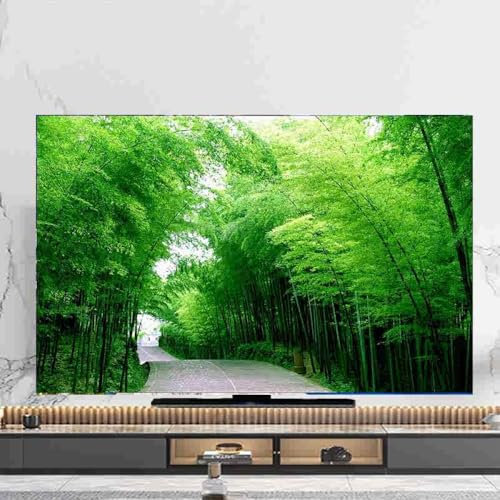 HSTANGKY TV Cover TV Dust Cover Indoor TV Protection Cover LED LCD Screen TV Cover Art Decor Desktop/Curved Surfaces Universal Monitor Cover Cloth TV Display Protectors-forest||80（188X110cm）