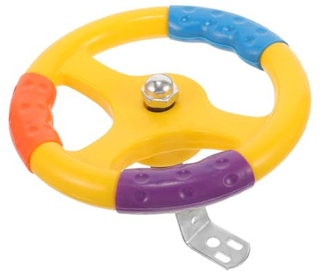 JOINPAYA Spielzeugwippe für Mini-Lenkrad Lenkung Sitz Auto Auto zubehör autozubehör puppenwagen Lenkrad eines Spielzeugfahrzeugs Auto Lenkrad Metall